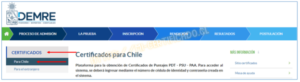 Certificado PSU para chile