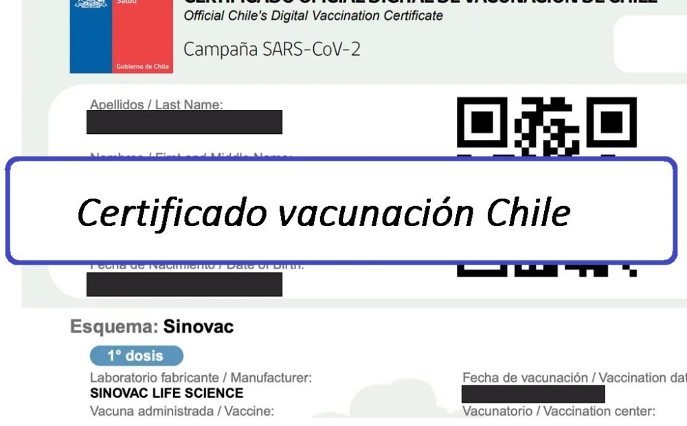 Certificado vacunación Chile
