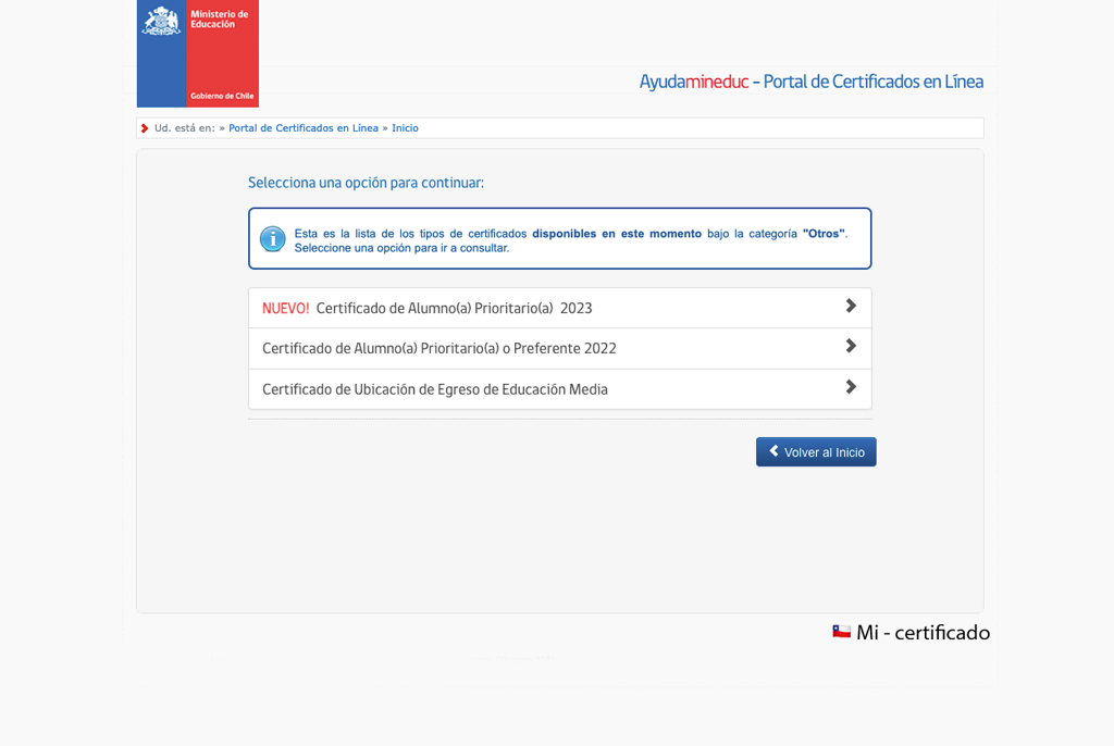 Cómo solicitar el Certificado de alumno prioritario en Chile